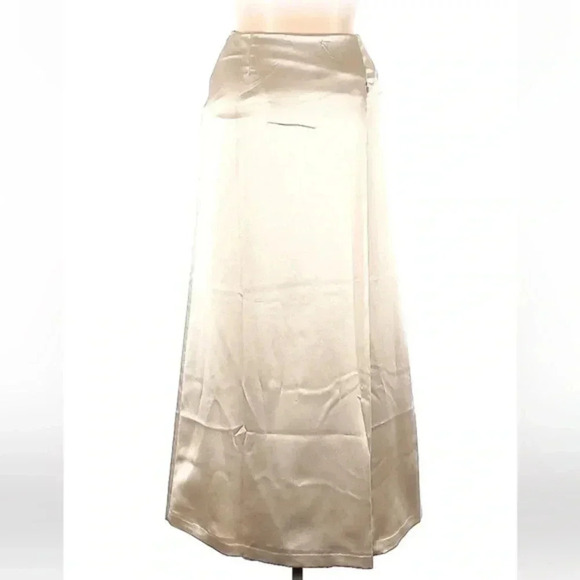 Vintage Marie St. Claire | Champagne Formal Midi Skirt Size 14 Large L - Picture 2 of 2